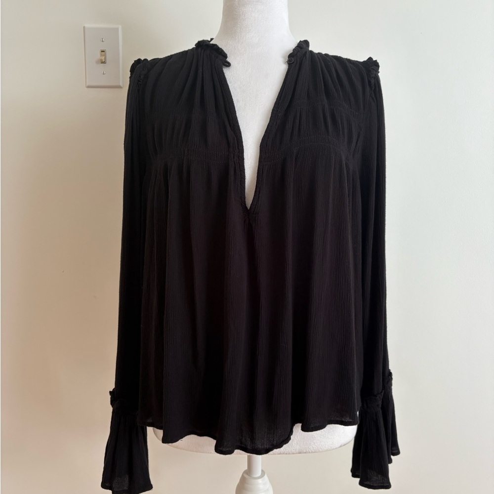 Free People Kelsey Victorian Gothic Blouse Top - Picture 3 of 8